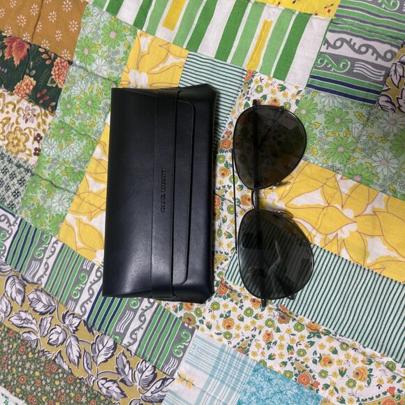 Isabel Marant Metal Aviator Sunglasses in Washed Black/Moss Green - Picture 7 of 10